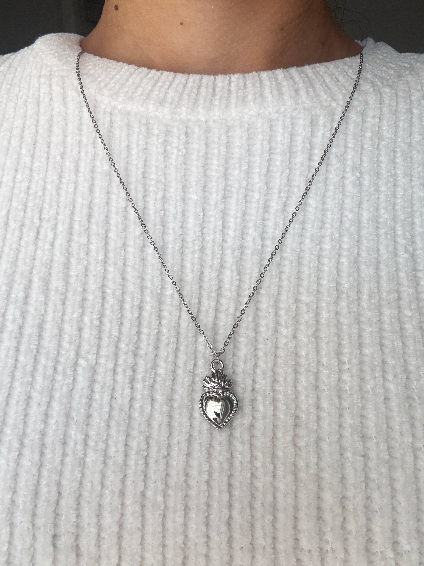 Collana Cuore Votivo Argento